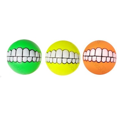 Nobleza Mäkká pískacia lopta Teeth 7,5 cm oranžová