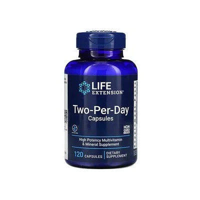 Life Extension Two Per Day мултивитамини, 120 капсули