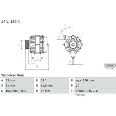 generátor BOSCH 0 986 082 820