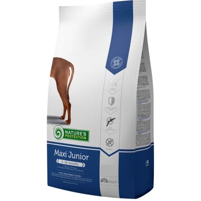 AKVATERA Nature's Protection DOG - Maxi Junior, висококачествена храна за подрастващи кучета до 18 месеца, от едрите породи с пилешко месо, Литва - 4 кг
