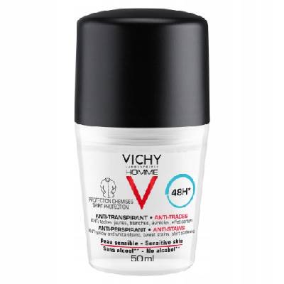 Vichy Homme dezodorant roll-on proti škvrnám 48h 50 ml
