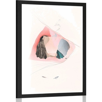 Plakát umělecká abstrakce - 40x60 white