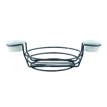 Image 1 of Horecano Horecano-Кошница за сервиране елипса с два рамекина 37/17/6см ЧЕРНО(hc-981491) (01981491)