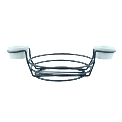 Horecano Horecano-Кошница за сервиране елипса с два рамекина 37/17/6см ЧЕРНО(hc-981491) (01981491)