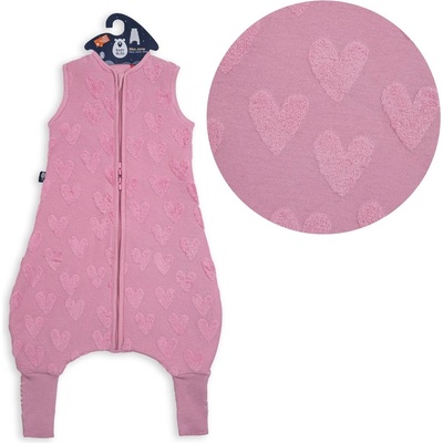 BabyBliss - BlissJump: Спален чувал с крачета от органичен памук - 1.0 тог за температура 21-23°C - "Follow your Heart (BLISS-JMP-0014)