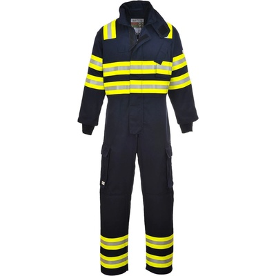 Portwest FR98 Bizflame Wildland Fire nehorľavá reflexná kombinéza námorná modrá S
