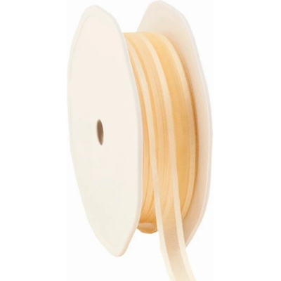Organza se saténovým lemem 10 mm x 50 m Crème