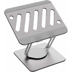 Rock Ultra Light Aluminum Laptop Stand - сгъваема алуминиева поставка за MacBook и лаптопи от 11 до 17 инча (сребрист)