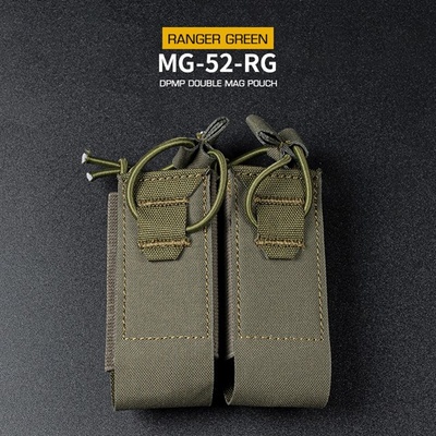 Wosport DPMP Double Molle na dva 9mm pistolové zásobníky Ranger Green
