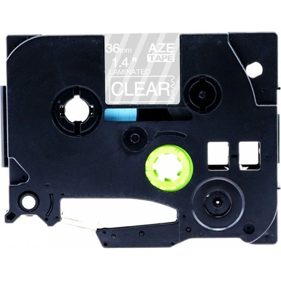 Compatible Съвместима лента с Brother TZ-165 / TZe-165, 36mm x 8m, бял печат / прозрачен субстрат (TZe-165)