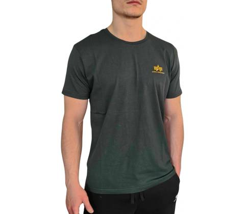 Alpha Industries Basic T Small Logo zelená