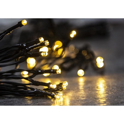 MagicHome Reťaz Ceibo 96 LED teplá biela 8 funkcií časovač 3xAA exteriér osvetlenie L-7 m