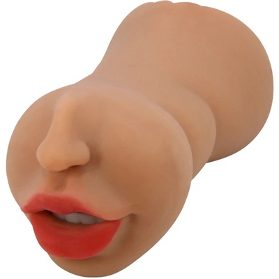 Crazy Bull Двустранен мастурбатор Кибер кожа уста и вагина "crazy bull zoey" 16 см