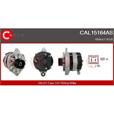 ALTERNATOR 12V 70A CAL15164AS
