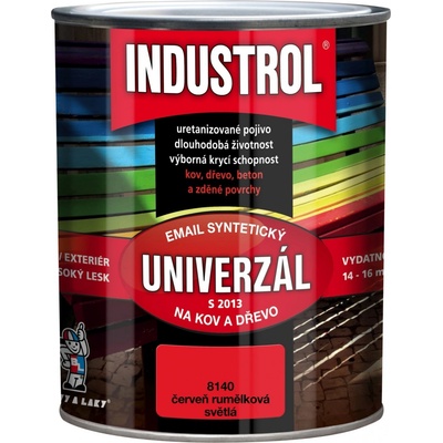 Industrol S2013 Vrchná syntetická farba 0,75l 8140 červeň rumelková svetlá