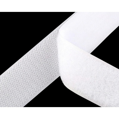 Stoklasa Suchý zip háček + plyš 740601 bílý, šířka 3,8cm (v metráži)