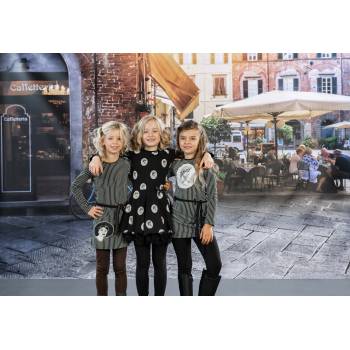 Image 1 of LoFff Детска рокля от трико с дълги ръкави и коланче (z8220-01)