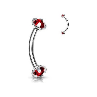 Šperky4U piercing do obočí s vnitřním závitem OB01005-R