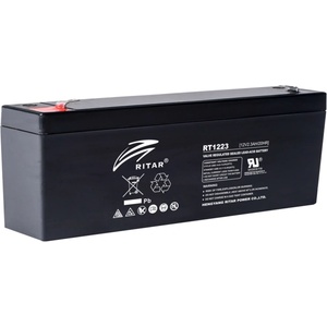 Ritar Оловна батерия RITAR (RT1223), 12V, 2.3Ah, AGM, 177/ 35/ 62 mm (RITAR-RT1223) - zettabytex