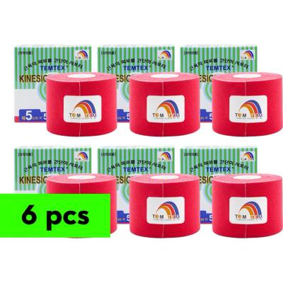 TEMTEX tape Classic červená 5 cm x 5 m 6 ks