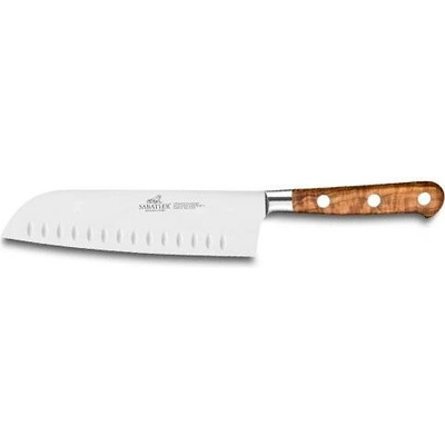 Lion Sabatier Kuchyňský nůž Idéal Provencao Santoku nůž čepel z nerezové oceli rukoje´t z olivového dřeva plně kovaný ne 18 cm