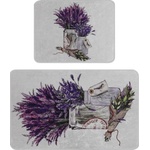 Foutastic Лилави-светлосиви килими за баня в комплект от 2 бр. 60x100 cm Purpura - Foutastic (359CHL2474)