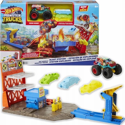 Hot Wheels Monster trucks výbušná stanice HFB12