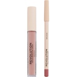 Revolution Beauty Kомплект за устни - Червило и Молив Brunch, 3 ml + 1 g - baby