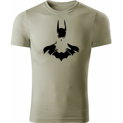 Tričko Batman pánske tričko svetlé khaki čierne