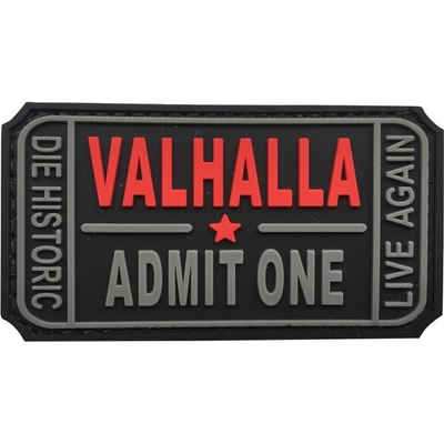 WARAGOD Valhalla Admit PVC nášivka, čierna