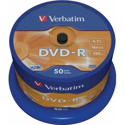 Verbatim Оптичен носител DVD-R media 4.7GB, Verbatim, 16x, 50бр