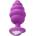Ouch! Анален Butt Plug Медицински силикон с бижутерия "RIBBED DIAMOND PURPLE" 7 см
