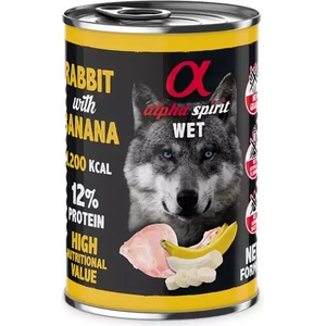 Alpha Spirit Dog Wet - Заек и Банан 400 г