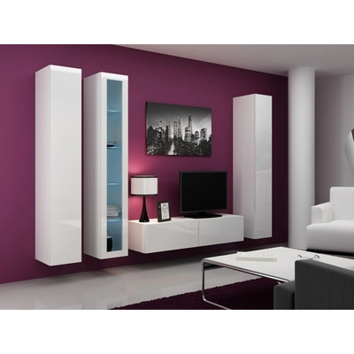 Cama Meble Glass-case Vigo 180 white / white gloss