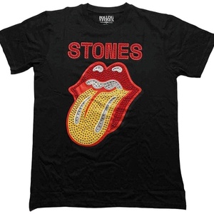The Rolling Stones Dia Tongue Тениска с къс ръкав Black L (RSTS194MB03)