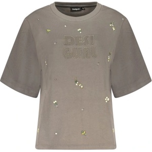 DESIGUAL Дамски суитшърт с цип desigual, Размер m, Цвят Сиво (26swtk09_gr2064)