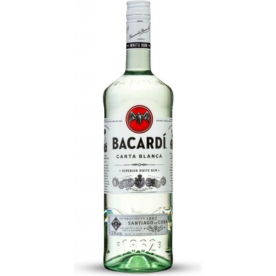 Bacardi Carta Blanca 37,5% 1 l (holá láhev)