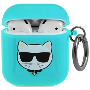 Karl Lagerfeld KLA2UCHFL калъф за AirPods син Choupette (KLA2UCHFL)