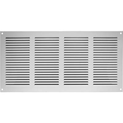 Ventishop KVMb 400x200 kovová hranatá větrací mřížka se síťkou, bílá