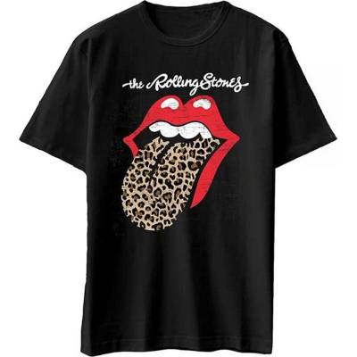 The Rolling Stones Leopard Print Tongue Black XL Риза (RSTS166MB04)