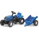 Rolly Toys Šlapací traktor Rolly Kid Landini modrý s vlekem