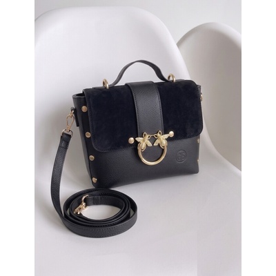 Grosso Čierna kabelka do ruky štýlová aj ako crossbody