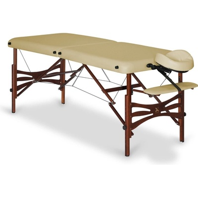 Habys Skládací masážní lehátko Panda Barva: béžová 33 Vinyl Fle x Velikost a barva rámu: 180 x 70 cm - buk světlý od 180 x 60 cm od 12,5 kg 6 barev