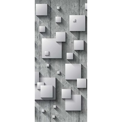 IMPOL TRADE 3030 VET Vliesová fototapeta 3D štvorce rozmer 91 cm x 211 cm