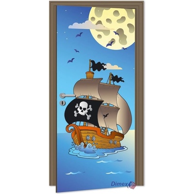 Dimex D-031 samolepící fototapeta na dveře PIRATE SHIP rozměry 95x210 cm