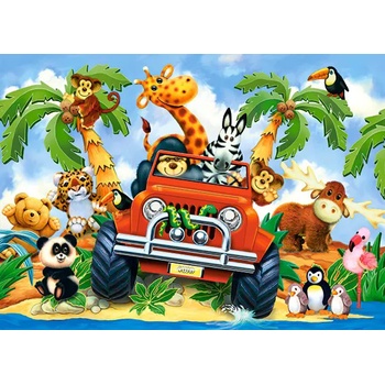 Image 1 of Castorland - Puzzle Softies on safari II - 40 - 99 piese