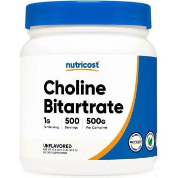 Nutricost Choline Bitartrate, 500 g, Nutricost (93207 (041101) NC)
