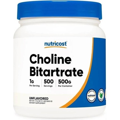 Nutricost Choline Bitartrate, 500 g, Nutricost (93207 (041101) NC)