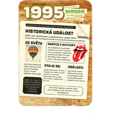 Blahopřaní 1995 - česky