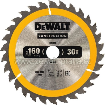 DeWALT DT1932 Pilový kotouč 160 x 20 mm, 30 zubů